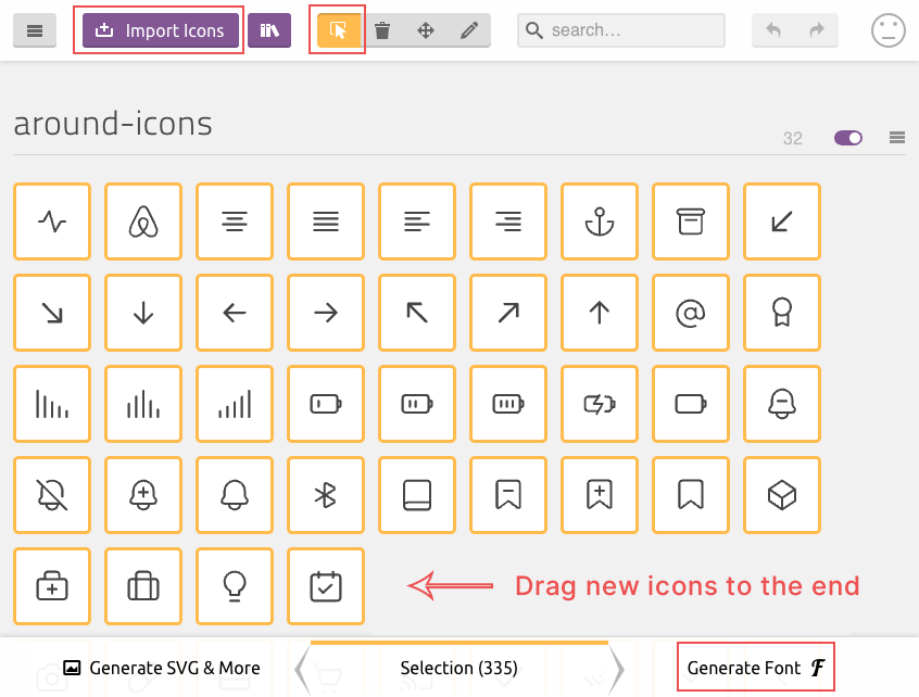 Icomoon App